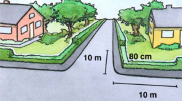 Vid vägkorsning ska häcken vara klippt till högst 80 cm och 10 meter åt vardera håll.